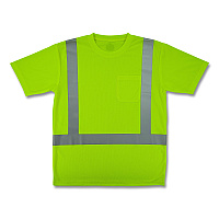ergodyne GloWear 8282 Class 2 Essential Hi-Vis T-Shirt, 4X-Large, Lime (21838)