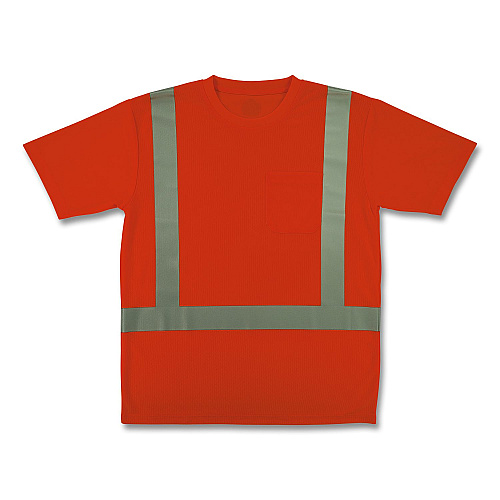 ergodyne GloWear 8282 Class 2 Essential Hi-Vis T-Shirt, X-Small, Orange (21851)