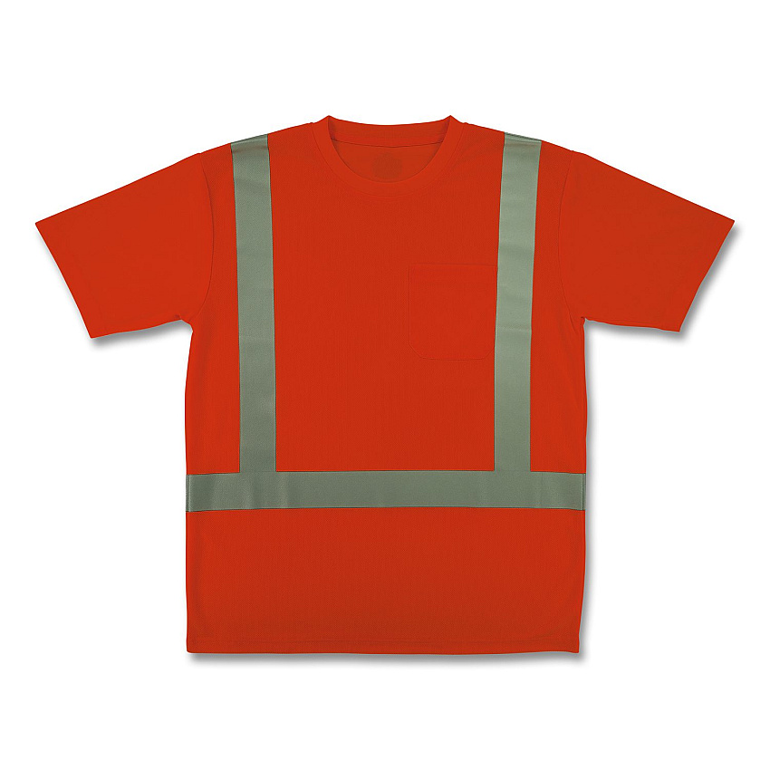 ergodyne GloWear 8282 Class 2 Essential Hi-Vis T-Shirt, Small, Orange (21852)
