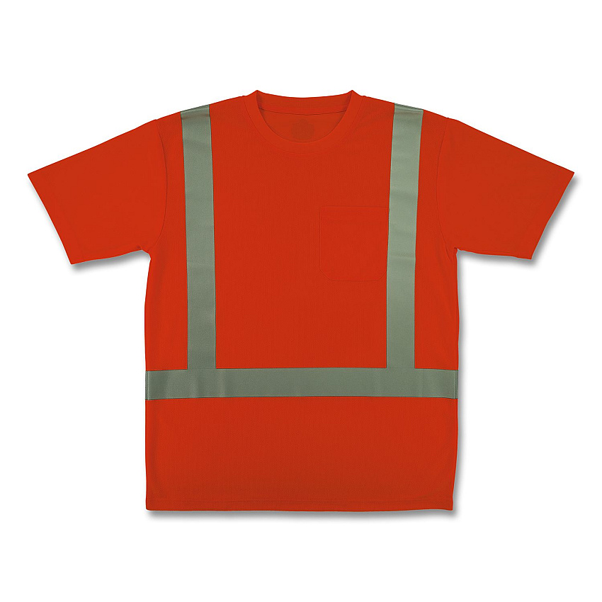 ergodyne GloWear 8282 Class 2 Essential Hi-Vis T-Shirt, Medium, Orange (21853)