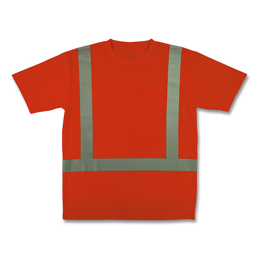 ergodyne GloWear 8282 Class 2 Essential Hi-Vis T-Shirt, X-Large, Orange (21855)