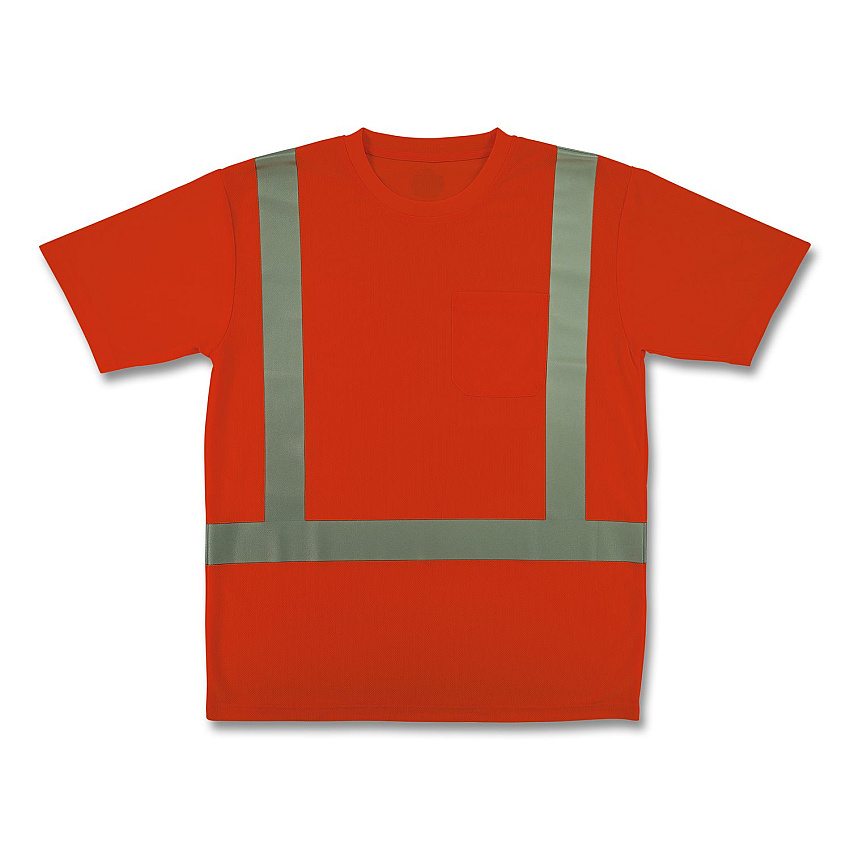 ergodyne GloWear 8282 Class 2 Essential Hi-Vis T-Shirt, 4X-Large, Orange (21858)