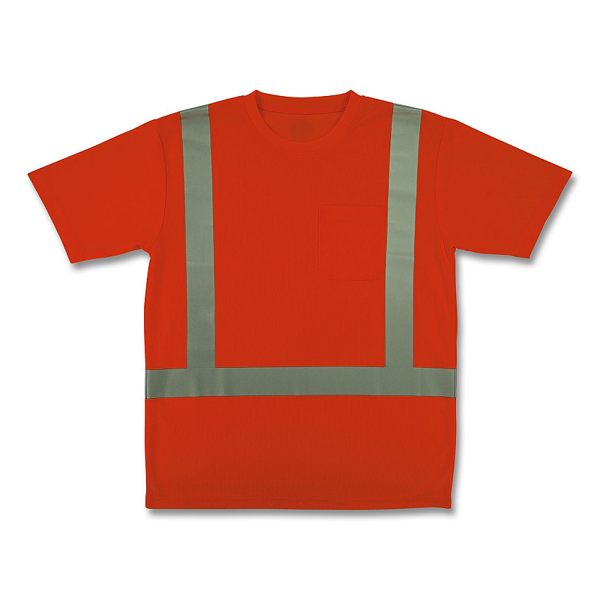 ergodyne GloWear 8282 Class 2 Essential Hi-Vis T-Shirt, 5X-Large, Orange (21859)