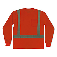 ergodyne GloWear 8284 Class 2 Essential Hi-Vis Long Sleeve T-Shirt, X-Small, Orange (21911)