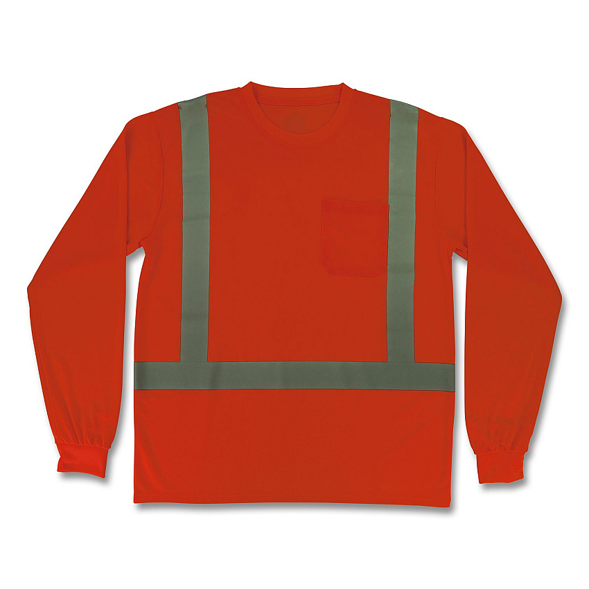 ergodyne GloWear 8284 Class 2 Essential Hi-Vis Long Sleeve T-Shirt, X-Large, Orange (21915)