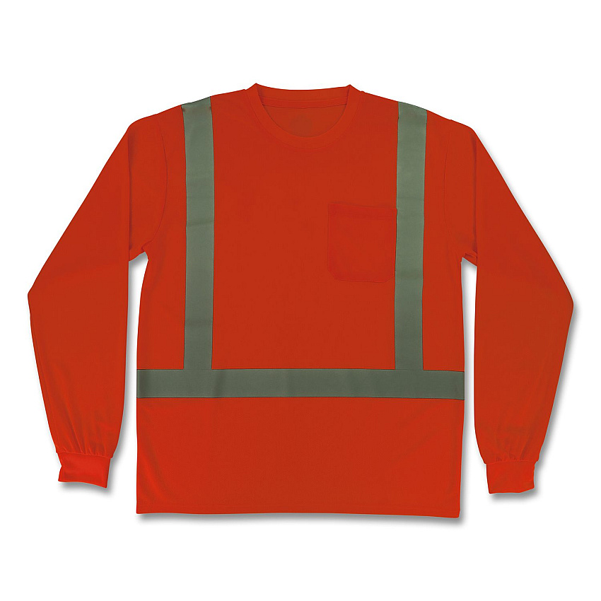 ergodyne GloWear 8284 Class 2 Essential Hi-Vis Long Sleeve T-Shirt, 2X-Large, Orange (21916)