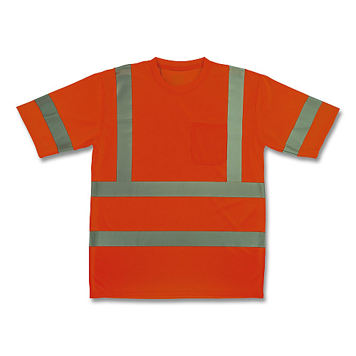 ergodyne GloWear 8367 Class 3 Essential Hi-Vis T-Shirt, 5X-Large, Orange (22049)