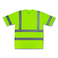 ergodyne GloWear 8367 Class 3 Essential Hi-Vis T-Shirt, 5X-Large, Lime (22039)
