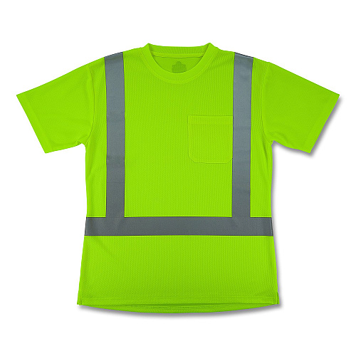 ergodyne GloWear 8274 Class 2 Women's Essential Hi-Vis T-Shirt, Small, Lime (22072)