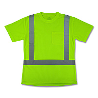 ergodyne GloWear 8274 Class 2 Women's Essential Hi-Vis T-Shirt, Large, Lime (22074)