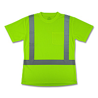 ergodyne GloWear 8274 Class 2 Women's Essential Hi-Vis T-Shirt, X-Large, Lime (22075)
