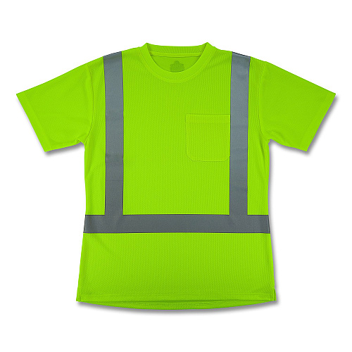 ergodyne GloWear 8274 Class 2 Women's Essential Hi-Vis T-Shirt, X-Large, Lime (22075)