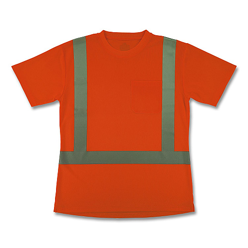 ergodyne GloWear 8274 Class 2 Women's Essential Hi-Vis T-Shirt, Large, Orange (22084)
