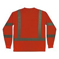 ergodyne GloWear 8368 Class 3 Essential Hi-Vis Long Sleeve T-Shirt, Large, Orange (22064)