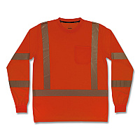 ergodyne GloWear 8370 Class 3 Performance Hi-Vis Long Sleeve T-Shirt, 5X-Large, Orange (22269)
