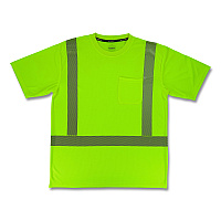 ergodyne GloWear 8292 Class 2 Performance Hi-Vis T-Shirt, Small, Lime (22232)
