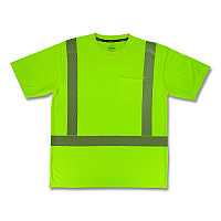 ergodyne GloWear 8292 Class 2 Performance Hi-Vis T-Shirt, Medium, Lime (22233)