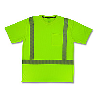 ergodyne GloWear 8292 Class 2 Performance Hi-Vis T-Shirt, X-Large, Lime (22235)