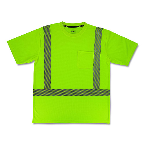 ergodyne GloWear 8292 Class 2 Performance Hi-Vis T-Shirt, 5X-Large, Lime (22239)