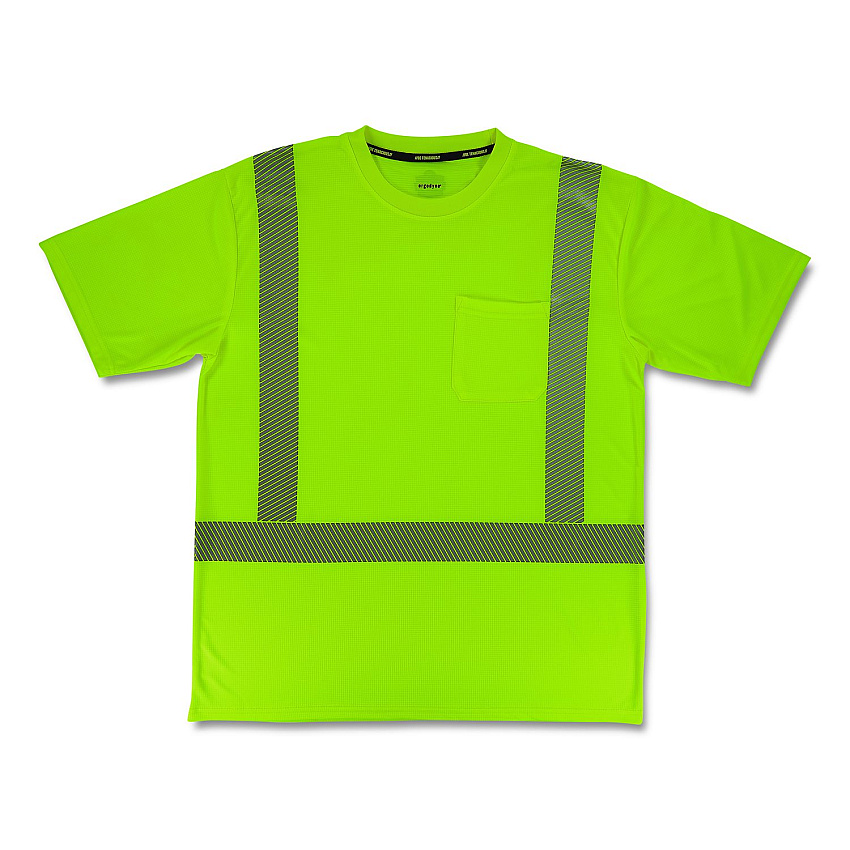 ergodyne GloWear 8292 Class 2 Performance Hi-Vis T-Shirt, 5X-Large, Lime (22239)
