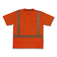 ergodyne GloWear 8292 Class 2 Performance Hi-Vis T-Shirt, Large, Orange (22244)