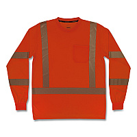 ergodyne GloWear 8370 Class 3 Performance Hi-Vis Long Sleeve T-Shirt, 3X-Large, Orange (22267)