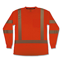 ergodyne GloWear 8387 Class 3 Women's Performance Hi-Vis Long Sleeve T-Shirt, 2X-Large, Orange (22366)