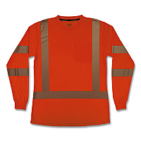 ergodyne GloWear 8387 Class 3 Women's Performance Hi-Vis Long Sleeve T-Shirt, 3X-Large, Orange (22367)
