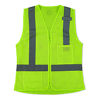 ergodyne GloWear 8210ZW-S Class 2 Women's Hi-Vis Vest with Zipper, Polyester, X-Large, Lime (22425)