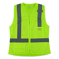 ergodyne GloWear 8210ZW-S Class 2 Women's Hi-Vis Vest with Zipper, Polyester, 3X-Large, Lime (22427)
