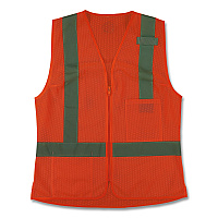 ergodyne GloWear 8210ZW-S Class 2 Women's Hi-Vis Vest with Zipper, Polyester, X-Large, Orange (22435)
