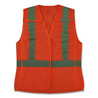 ergodyne GloWear 8215BAW-S Class 2 Women's Hi-Vis Breakaway Vest with Hook-and-Loop, Polyester, Small, Orange (22452)