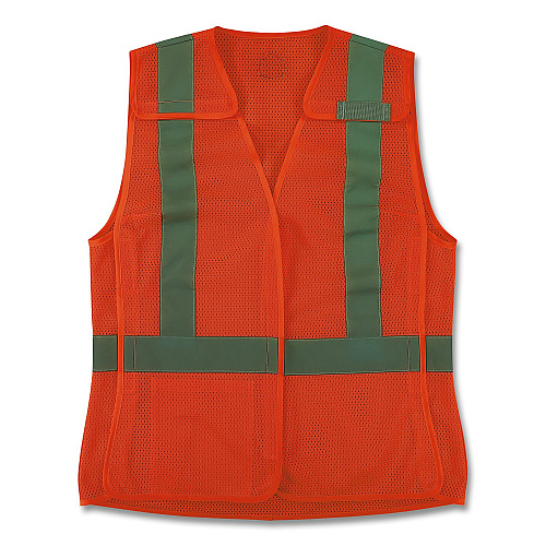 ergodyne GloWear 8215BAW-S Class 2 Women's Hi-Vis Breakaway Vest with Hook-and-Loop, Polyester, Medium, Orange (22453)