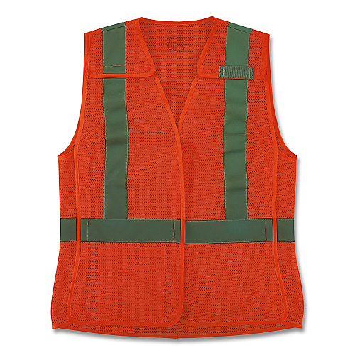 ergodyne GloWear 8215BAW-S Class 2 Women's Hi-Vis Breakaway Vest with Hook-and-Loop, Polyester, Large, Orange (22454)