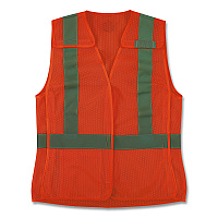 ergodyne GloWear 8215BAW-S Class 2 Women's Hi-Vis Breakaway Vest with Hook-and-Loop, Polyester, X-Large, Orange (22455)