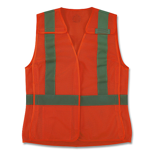 ergodyne GloWear 8215BAW-S Class 2 Women's Hi-Vis Breakaway Vest with Hook-and-Loop, Polyester, X-Large, Orange (22455)