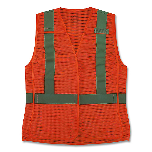 ergodyne GloWear 8215BAW-S Class 2 Women's Hi-Vis Breakaway Vest with Hook-and-Loop, Polyester, 3X-Large, Orange (22457)