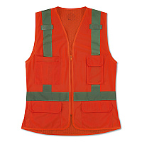 ergodyne GloWear 8247ZW-S Class 2 Women's Hi-Vis Surveyor Vest with Zipper, Polyester, X-Large, Orange (22475)
