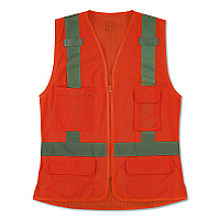 ergodyne GloWear 8247ZW-S Class 2 Women's Hi-Vis Surveyor Vest with Zipper, Polyester, 2X-Large, Orange (22476)