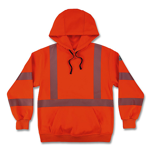 ergodyne GloWear 8304W Class 3 Women's Performance Hi-Vis Hooded Sweatshirt, 3X-Large, Orange (23127)