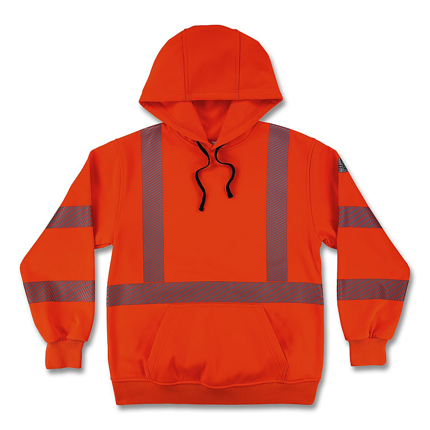 ergodyne GloWear 8304W Class 3 Women's Performance Hi-Vis Hooded Sweatshirt, 3X-Large, Orange (23127)