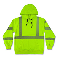 ergodyne GloWear 8304W Class 3 Women's Performance Hi-Vis Hooded Sweatshirt, 2X-Large, Lime (23116)