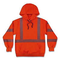 ergodyne GloWear 8304W Class 3 Women's Performance Hi-Vis Hooded Sweatshirt, 2X-Large, Orange (23126)