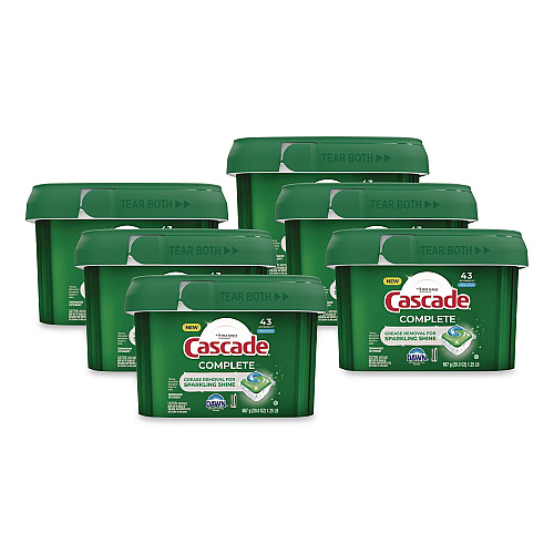 Cascade ActionPacs, Fresh Scent, 20 oz Tub, 43/Tub, 6 Tubs/Carton (21700)