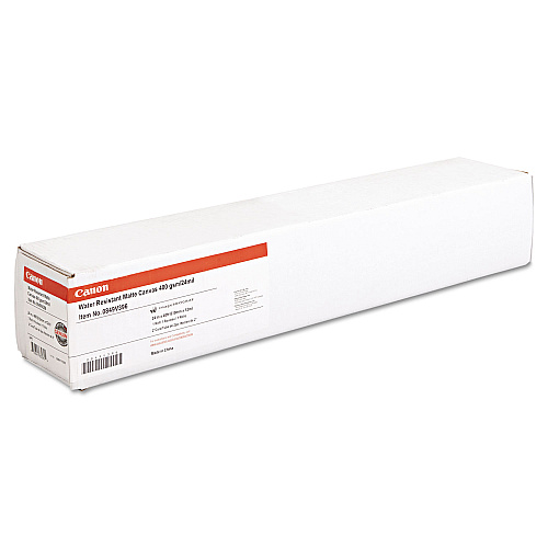 Canon Water Resistant Matte Canvas Paper Roll, 24 mil, 24" x 40 ft, Matte White (0849V39604)