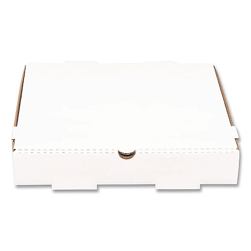 Karat Corrugated Pizza Boxes, 12 x 12 x 1.97, White/Brown, 50/Carton (FPPBF12W)
