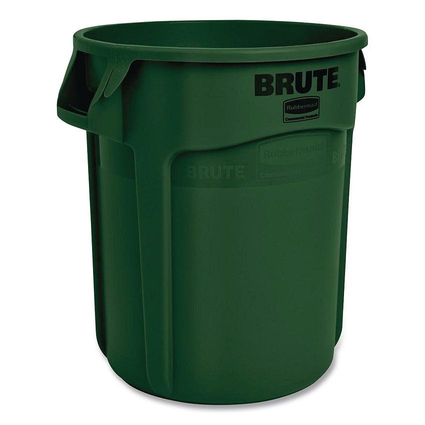 Rubbermaid Commercial Vented Round BRUTE Container, 20 gal, Resin, Dark Green (FG262000DGRN)