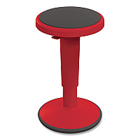 MooreCo Hierarchy Grow Stool, Tall, Backless, Supports Up to 250 lbs, 17" to 24" Seat Height, Red Seat, Red Base (50970RED)
