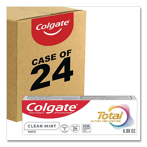 Colgate Total Toothpaste, Coolmint, 0.88 oz, 24/Carton (61044324)