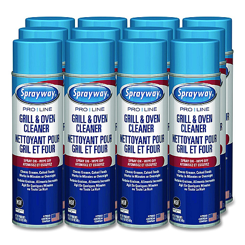 Sprayway PRO LINE Grill and Oven Cleaner, 18 oz Aerosol Spray, 12/Carton (SPRA58537)
